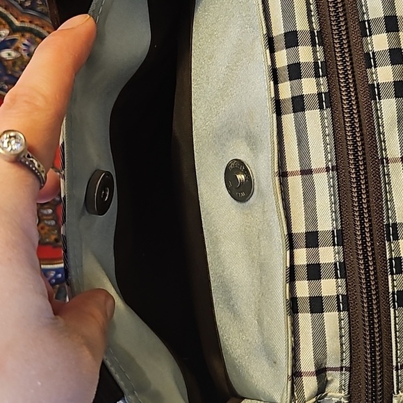 BURBERRY LONDON RARE BLUE PLAID HANDBAG - Picture 10 of 15